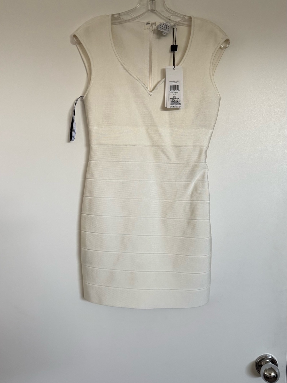 HERVE LEGER SWEETHEART ICON BANDAGE MINI DRESS